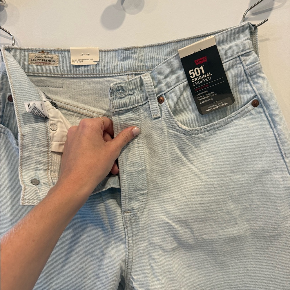 Levi's 501 Original Cropped Women's Jeans - Light Blue